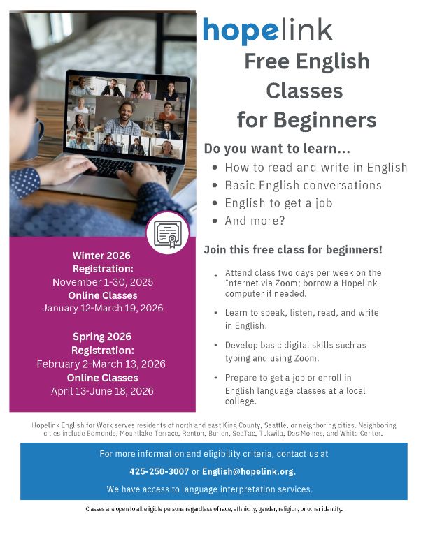 Download English for Beginners Flyer