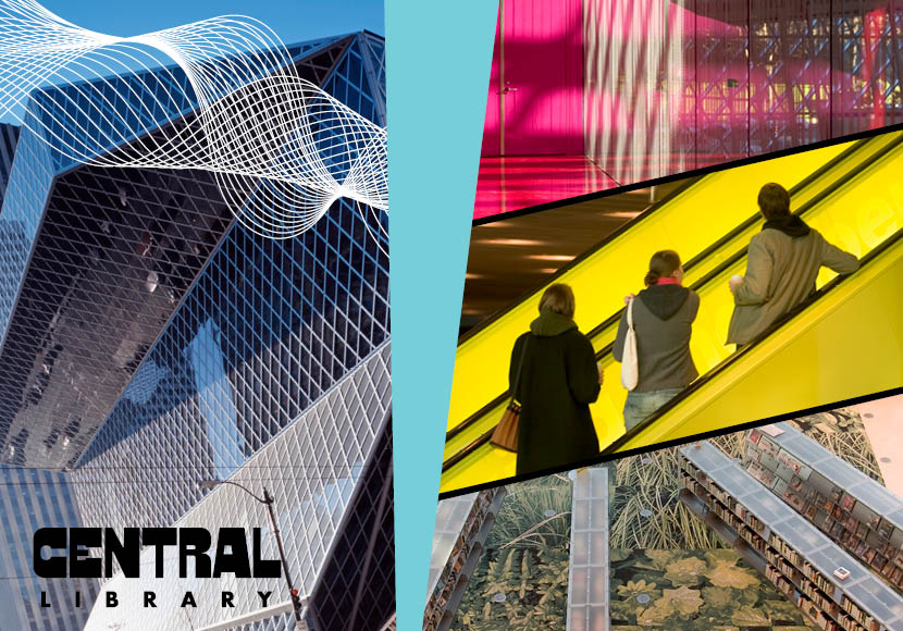 Central Library postcard front