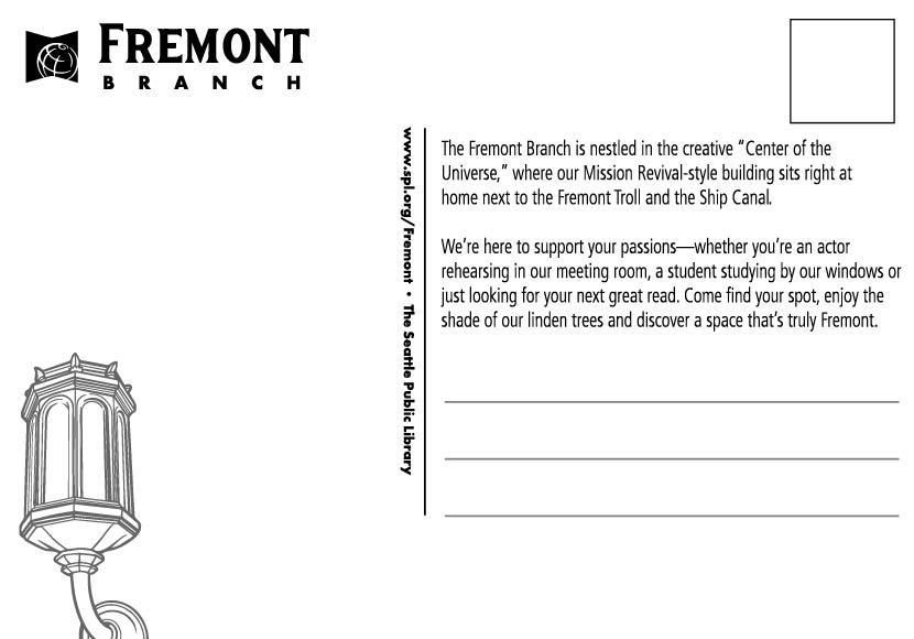 Fremont Branch postcard back
