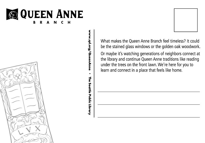 Queen Anne Branch postcard rear