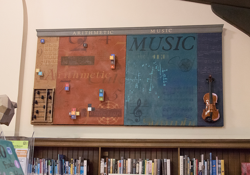 Two-paneled installation.