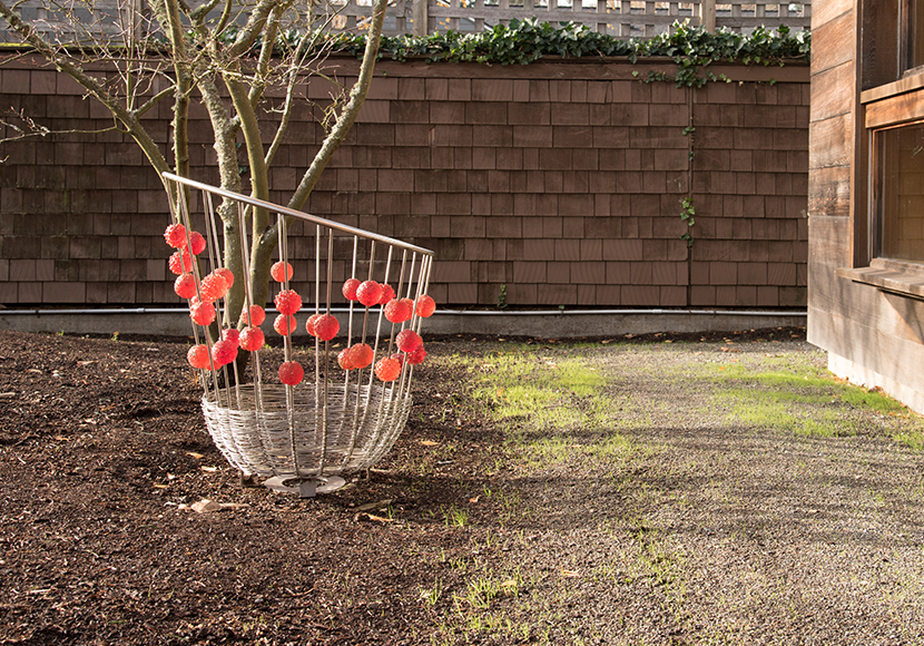 Woven steel wire sculpture