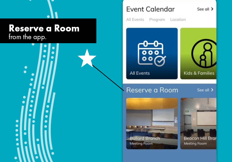 Reserve a Room from the app. 